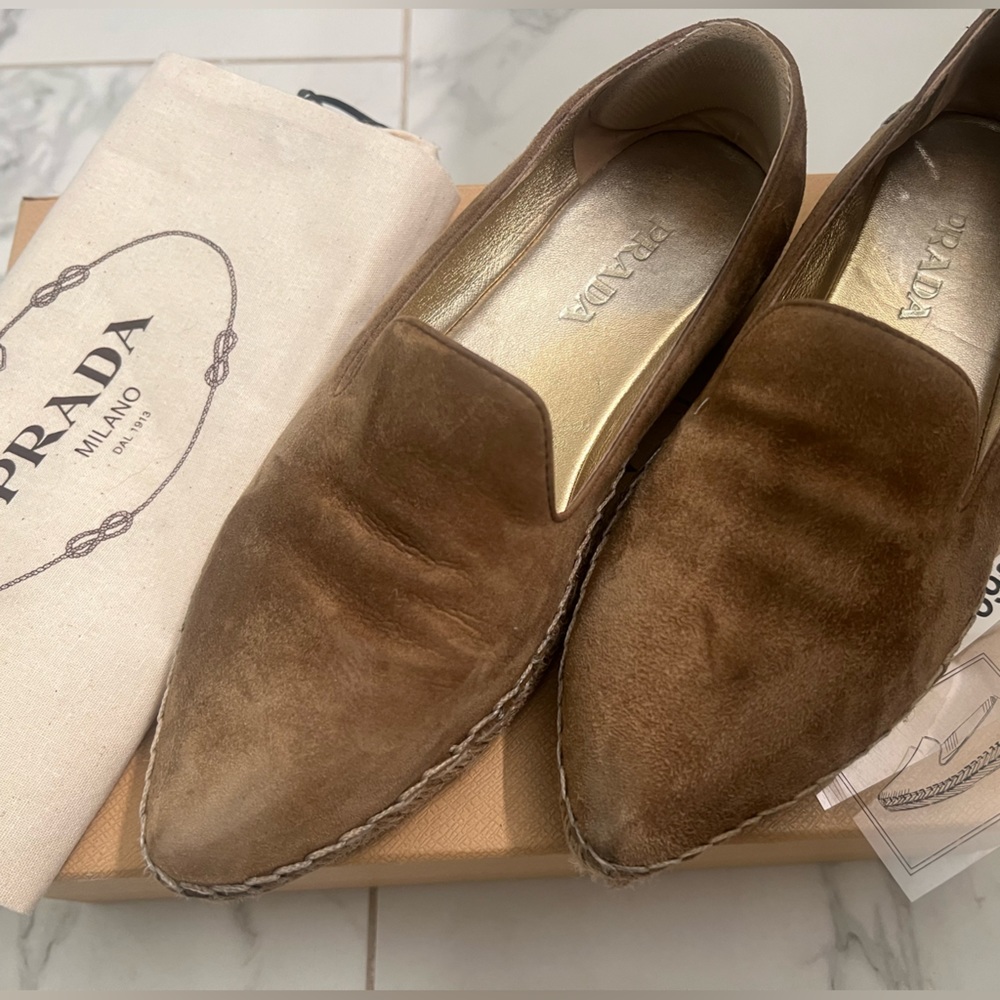 Prada suede espadrilles